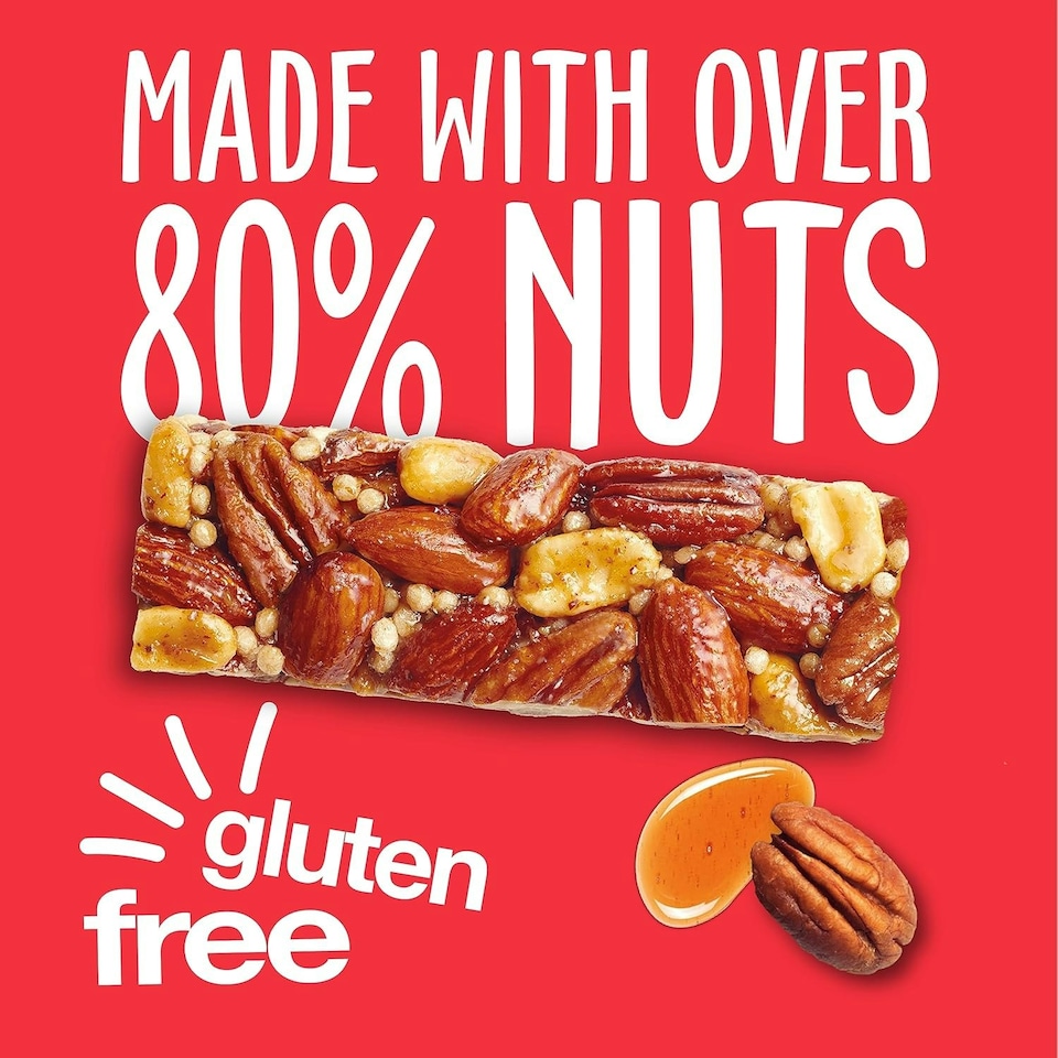 image 1 of KIND Bars, Gluten Free Snack Bars, Maple Pecan Almond, High Fibre, Healthy Snack, No Artificial Colours, Flavours or Preservatives, Multipack 24 x 40g