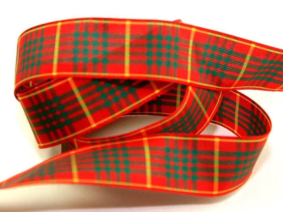 Berisfords 11 Cameron 10mm Woven Tartan Ribbon (Value Roll) for Dressmaking - per 25 metre roll