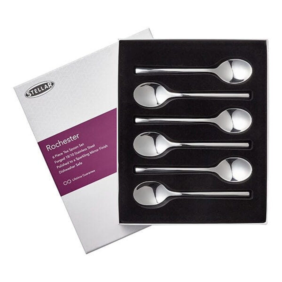 image 1 of Stellar Rochester Polished Set Of 6 Teaspoons Gift Box Set