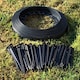 image 7 of Flexible Black Plastic Garden Lawn Edging with 40 Pegs (10m) - 3 Rolls