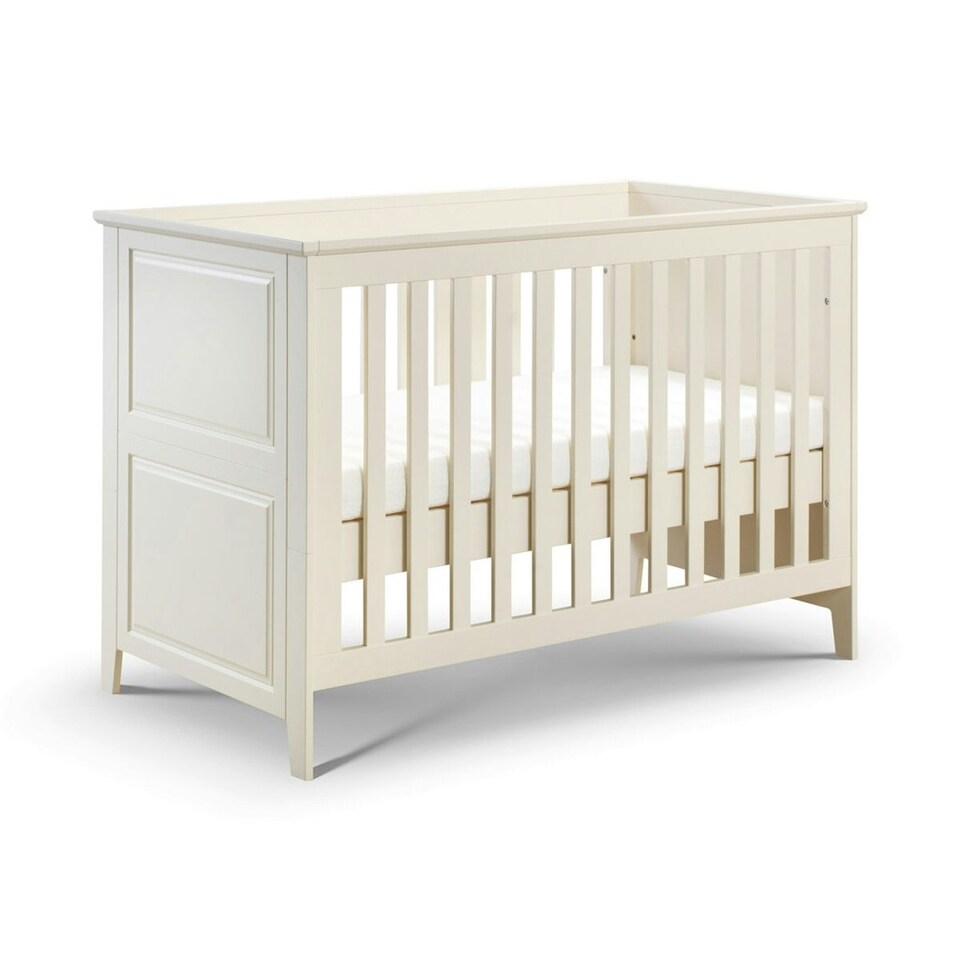 image 1 of Stone White Cotbed (70cm) and Changing Station