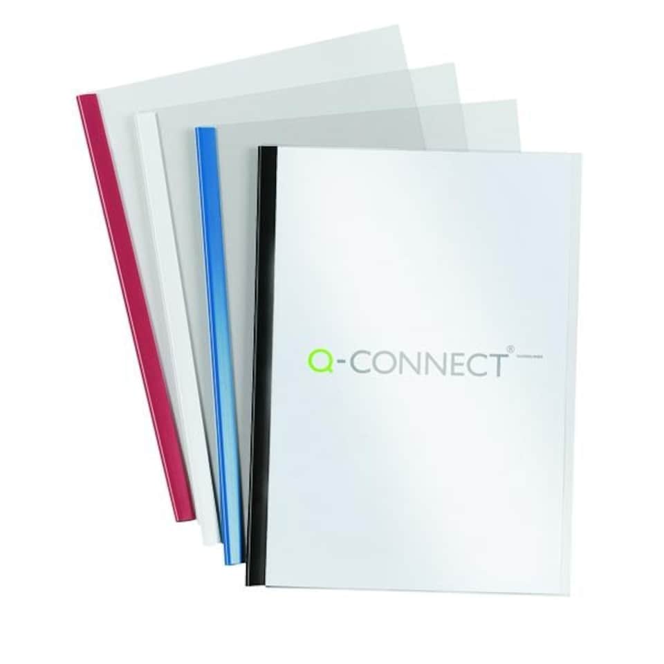 image 1 of Q-Connect Black A4 5mm Slide Binder and Cover Set (Pack of 100)