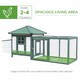 image 3 of PawHut Chicken Coop Hen Poultry House w/ Nesting Box Outdoor Run Patio Wooden