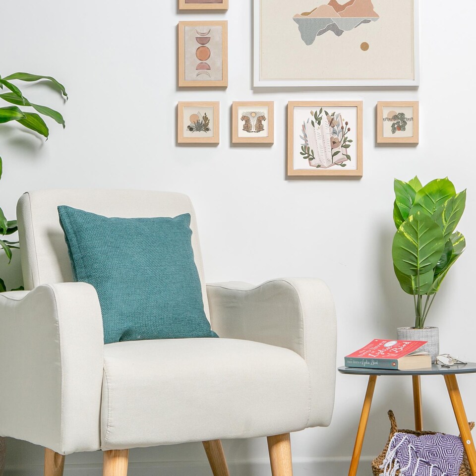 image 1 of Nicola Spring 3D Box Photo Frame - 6" x 6" - Light Brown