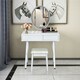 image 7 of COSTWAY Makeup Vanity Dressing Table Set with Lighted Mirror White