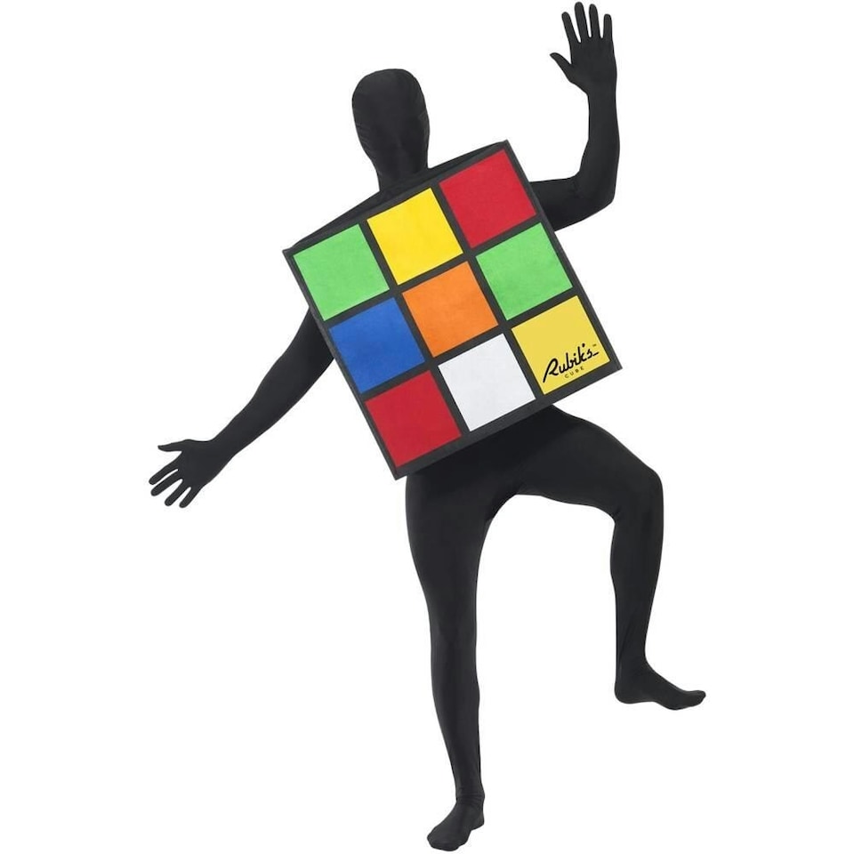 image 1 of Rubik`s Unisex Adult Puzzle Cube Costume - Multicoloured - One Size | Multi | One Size