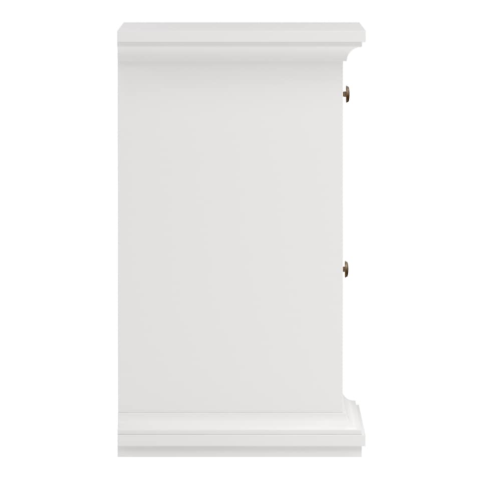 image 1 of Paris Nightstand 1 Door + 1 Drawer in White