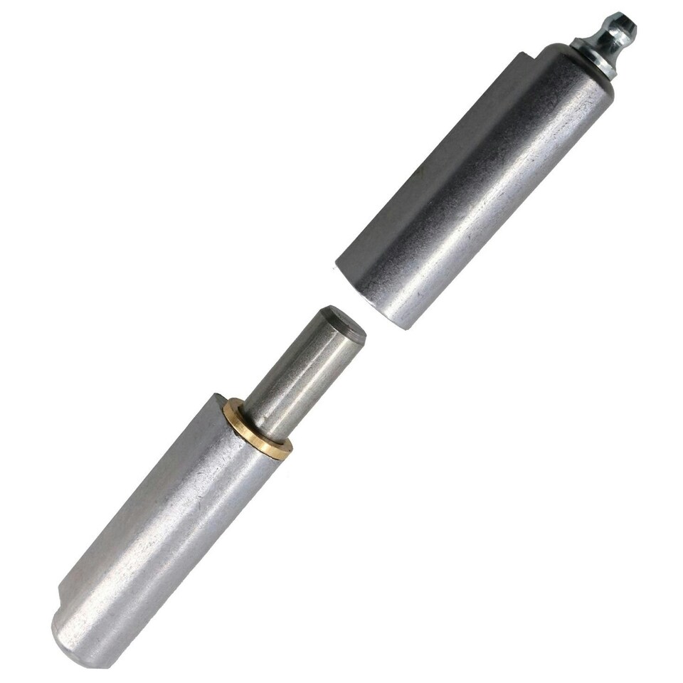 image 1 of 4pk Lift Off Bullet Hinge Weld On with Grease Nipple 16x120mm Heavy Duty Door Silver