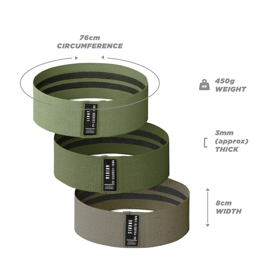 image 1 of Phoenix Fitness Green Cotton Hip Bands | Green