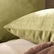 image 2 of OHS 2 x Matte Velvet Cushion Covers Soft Plain Zip | Green