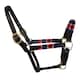 image 2 of Blenheim Leather Polo Horse Headcollar - Red/Navy - Pony