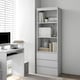 image 2 of HOMCOM 180cm Tall Bookcase with Storage, Free Standing Bookshelf with 3 Shelves and 3 Drawers, Display Cabinet for Living Room, Home Office, Bedroom, White