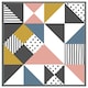 image 4 of Coloured geometric pattern (Picture Frame) Brown | Oak | L