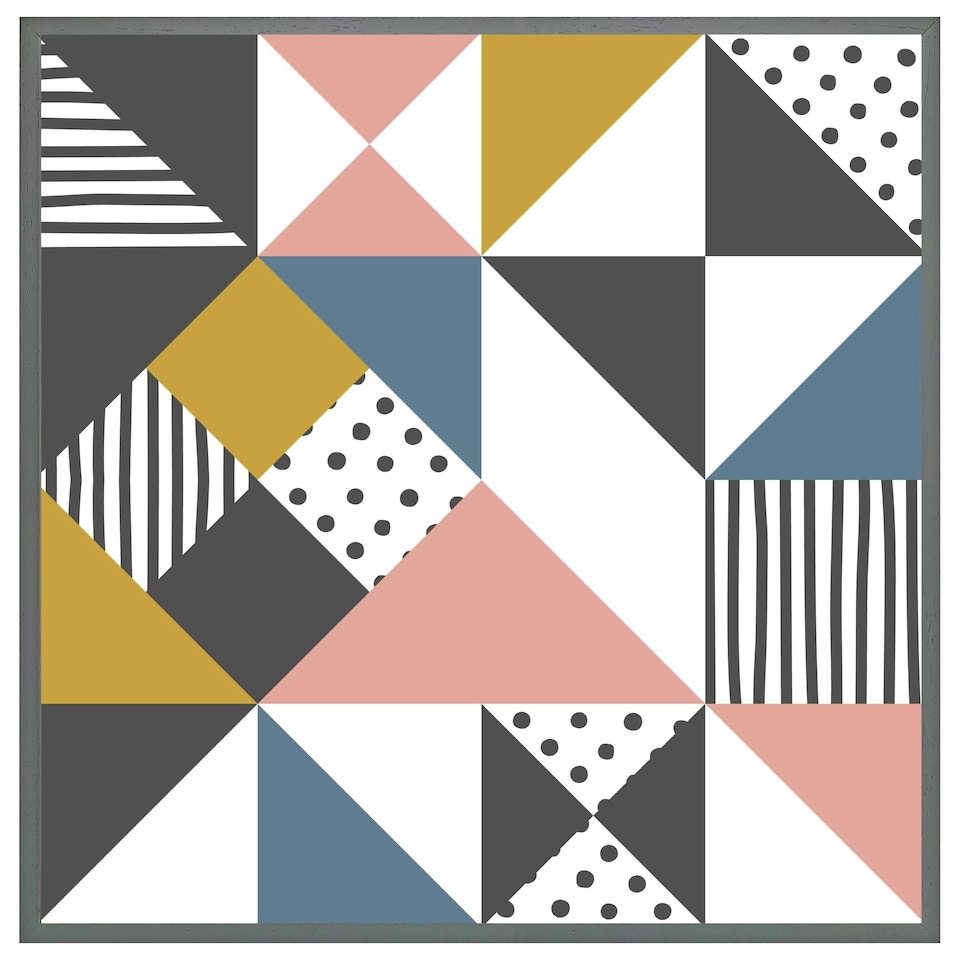 image 1 of Coloured geometric pattern (Picture Frame) Brown | Oak | L