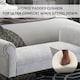 image 4 of HOMCOM Deluxe Linen Bed End Arm Bench Bedside Bench Footstool Home Decor