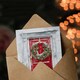 image 3 of Snow Covered Bauble Wreath Red Door For Child Kids Xmas Festive Christmas Card