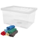 image 3 of 1 x Heavy Duty Multipurpose 27 Litre Home Office Clear Plastic Storage Container With Lid