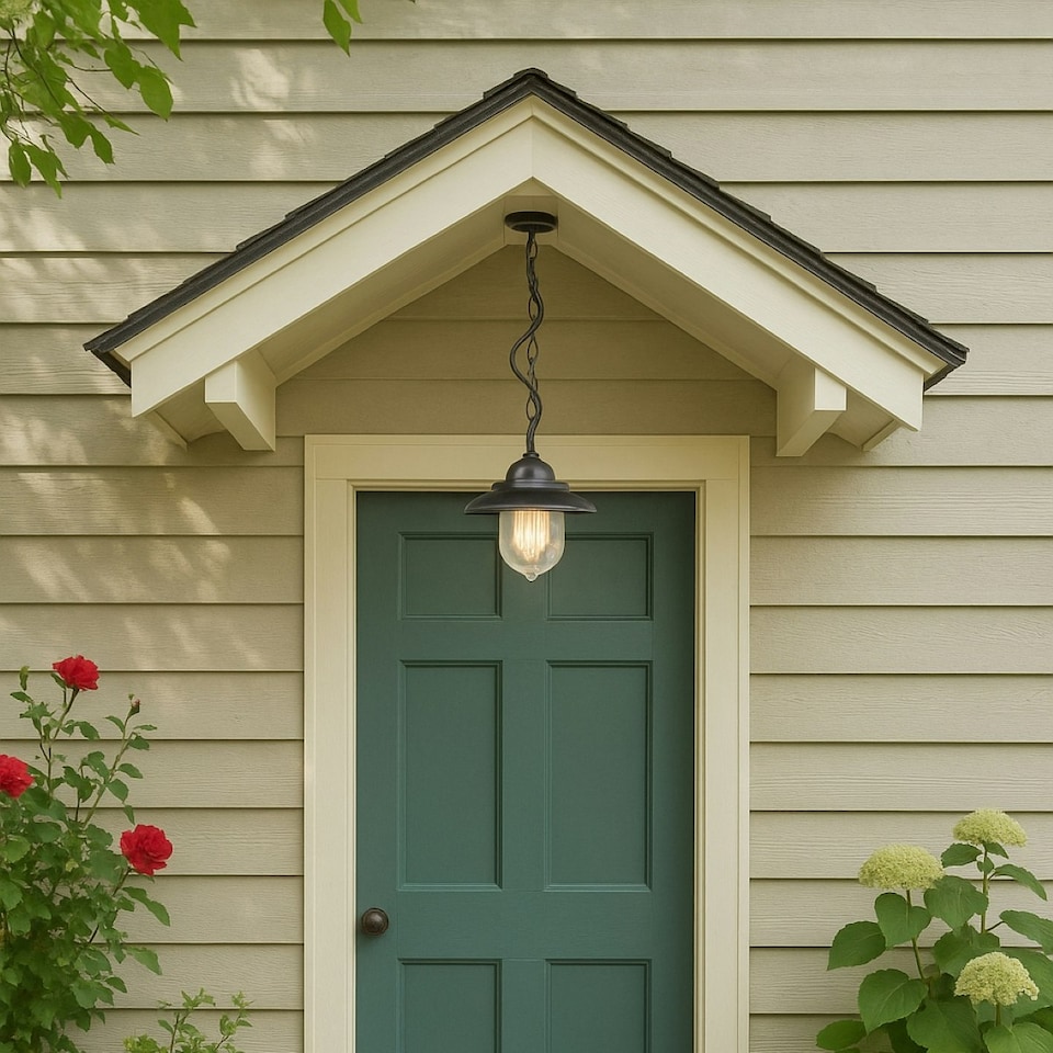 image 1 of CGC RYDER Black Hanging Lantern Outdoor Light Black