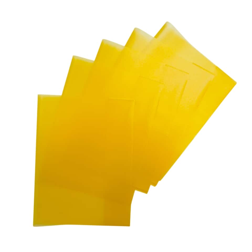 image 1 of Pack of 10 9x7" Frosted Yellow Exercise Book Covers