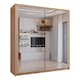 image 1 of Sliding wardrobes 4U Modern Full Mirror Sliding Door Wardrobe Multi Size (90-203cm) & Color Options | Brown | 180cm(Oak) | 180cm