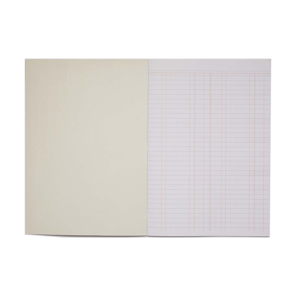 image 1 of Rhino A4 Exercise Book 32 Page Double Entry Ruling Bookkeeping Purple 1 Pack