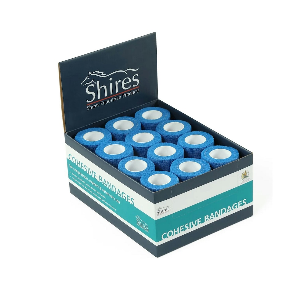 image 1 of Shires Horses Cohesive Bandages (Pack of 12) - Royal Blue - 2m x 10cm