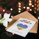 image 4 of Lovely Zizi Rainbow Stripes Love Heart Non Binary Birthday Card