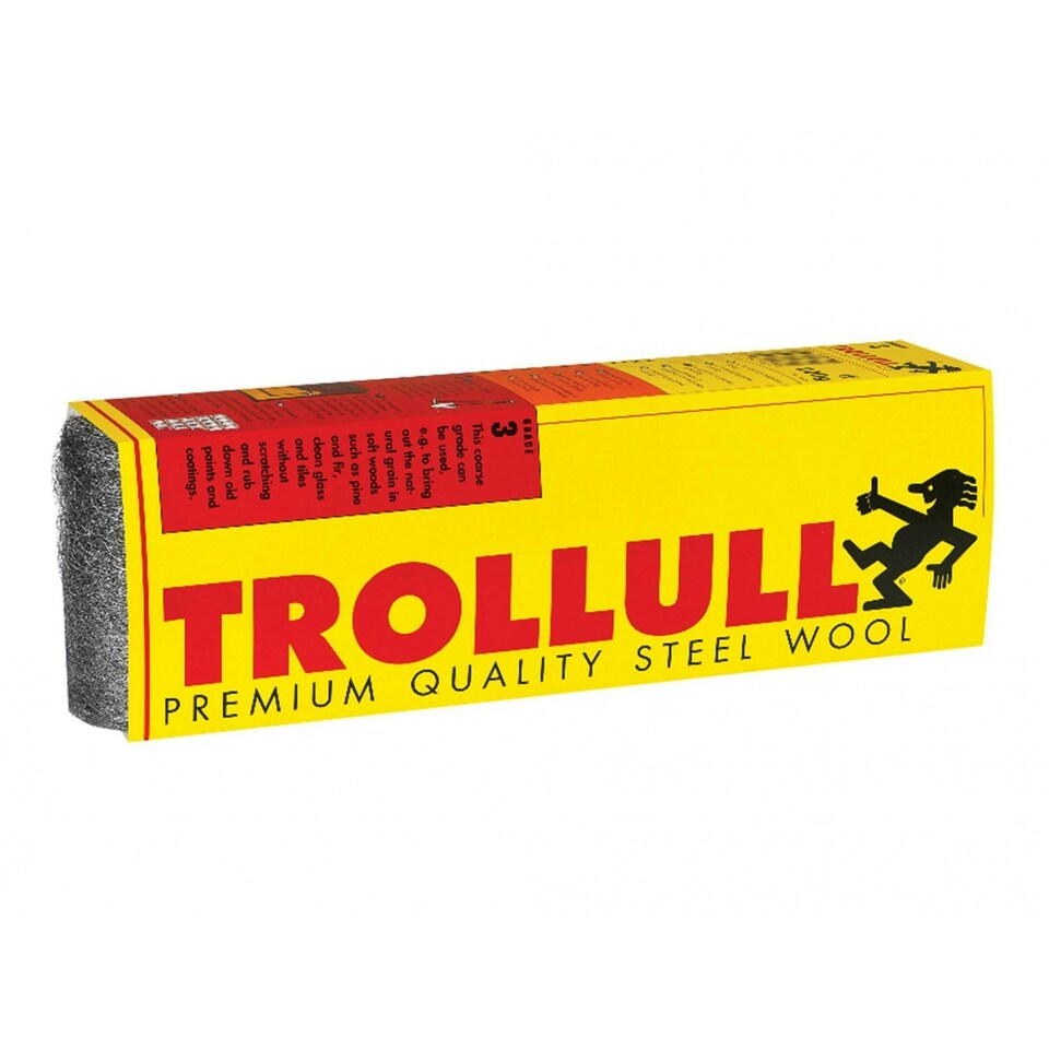 Trollull Steel Wool, Sleeved - Multi Colour - Grade 3 200g