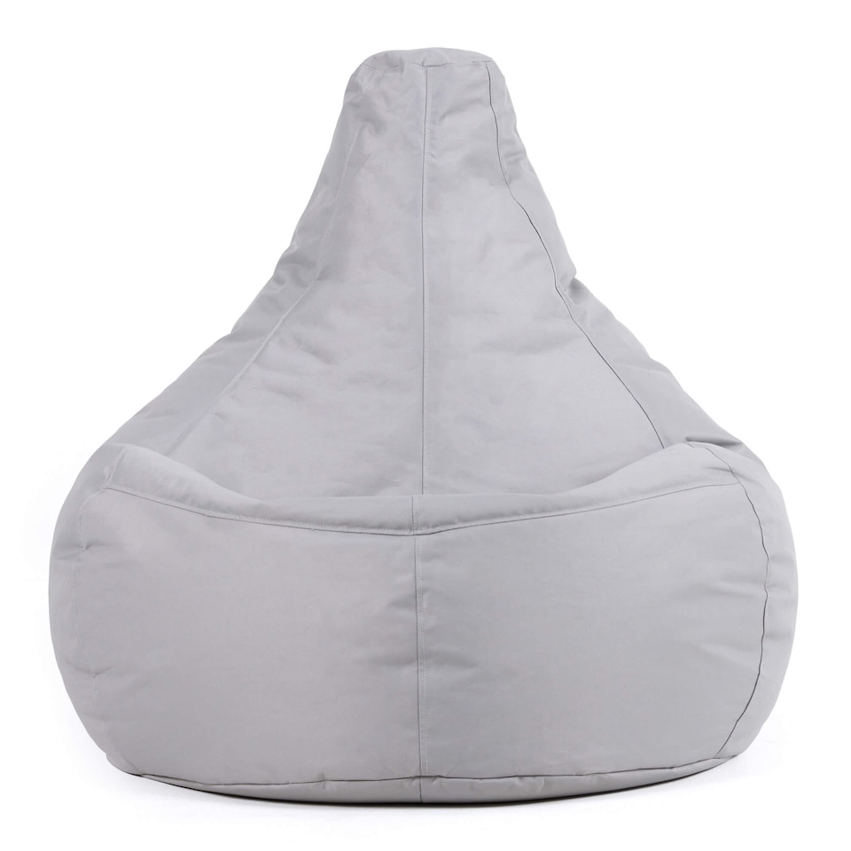 image 1 of Recliner Indoor Outdoor Bean Bag Grey Bean Bag Chair | Grey | Grey | 1