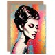image 1 of Colourful Glam Girl Stars Birthday Her Wife Card