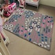image 4 of Selection of Flowers in Pink, Blue & White (Rug) Multi | XL: 160x230cm