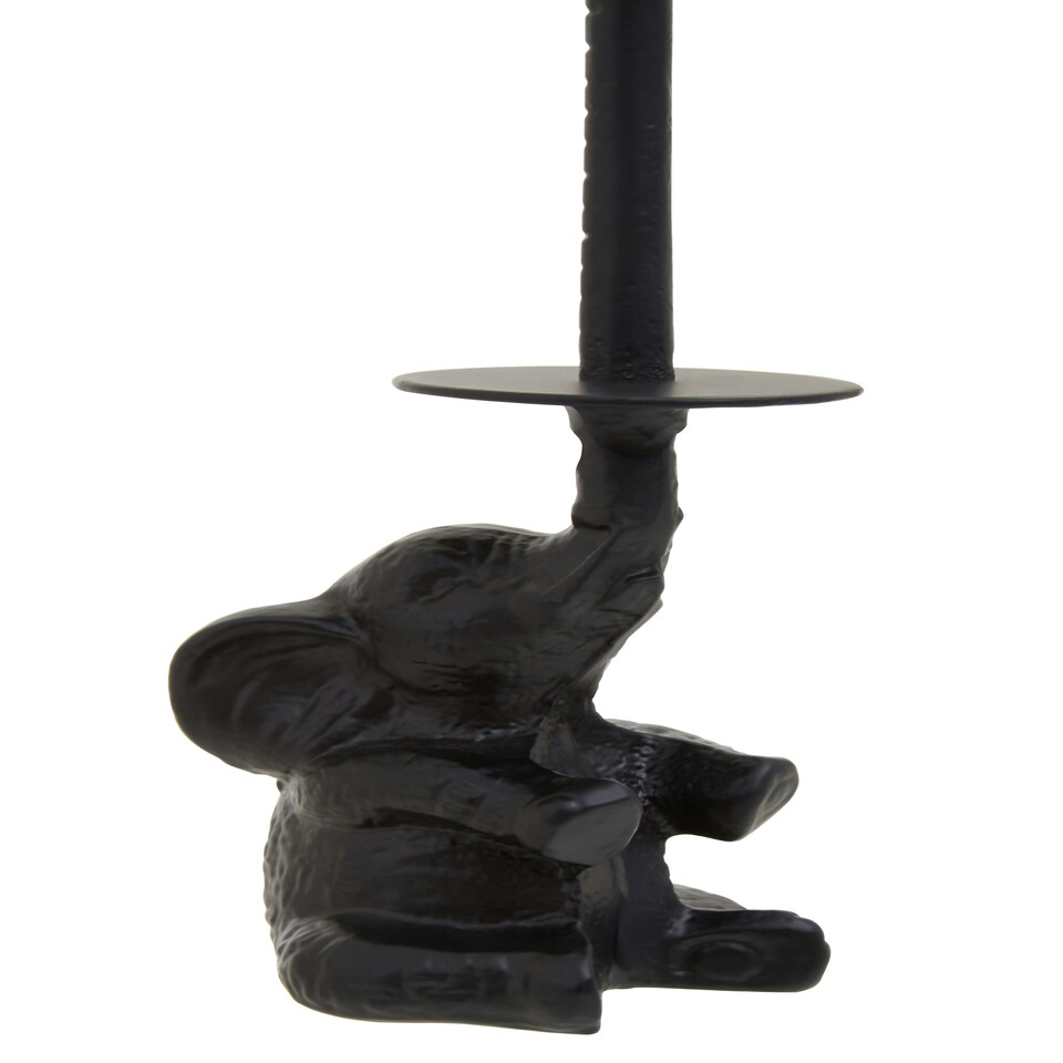 image 1 of Interiors By Premier Elegant Black Elephant Toilet Roll Holder, Classic Toilet Roll Holder For Washroom, Durable Roll Holder