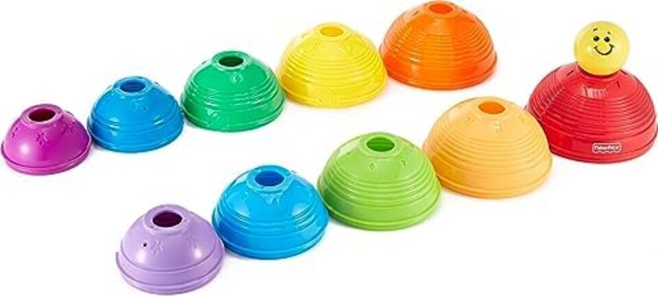 image 1 of Fisher Price Brilliant Basics Stack And Roll Cups