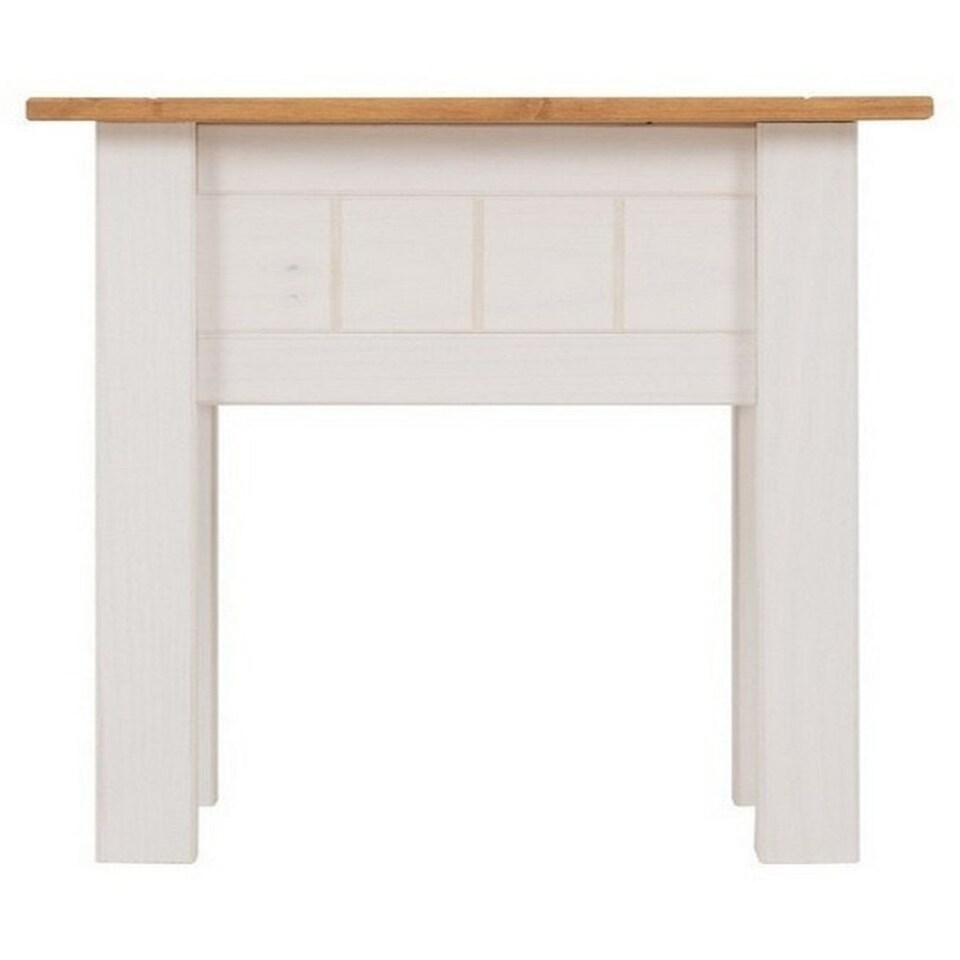 image 1 of Panama Lamp Table - L50.5 x W50.5 x H52.5 cm - White/Natural Wax White