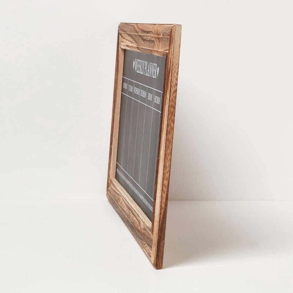 image 1 of Homescapes Black Kitchen Chalk Board Meal Planner