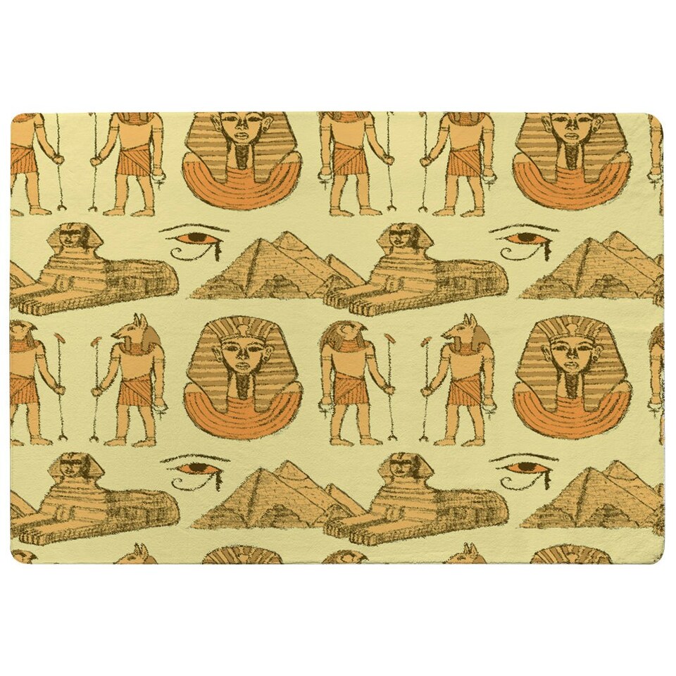 image 1 of Egyptians & Sphinx (Rug) | Orange | L