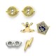 image 5 of Official Harry Potter Stud Earring Set including Time Turners, Chocolate Frogs, and Glasses with Lightning Bolt earrings WE0106