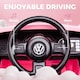 image 8 of AIYAPLAY Volkswagen Beetle Licensed Ride on Car, 12V Kids Electric Car with Remote Control, 4 Spring Suspension Wheels, Soft Start, Headlights, FM Radio, Music, Horn, Pink