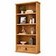 image 1 of Corona Bookcase 1 Drawer DVD Media Rack 4 Shelf Display Storage Unit Solid Mexican Pine