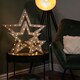 image 2 of Set of 3 Battery Operated Light up Wooden Christmas Stars with Warm White LEDs