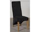 image 7 of Oslo 180 x 90 cm Large Oak Dining Table and 6 Lola Fabric Chairs | Black | Black