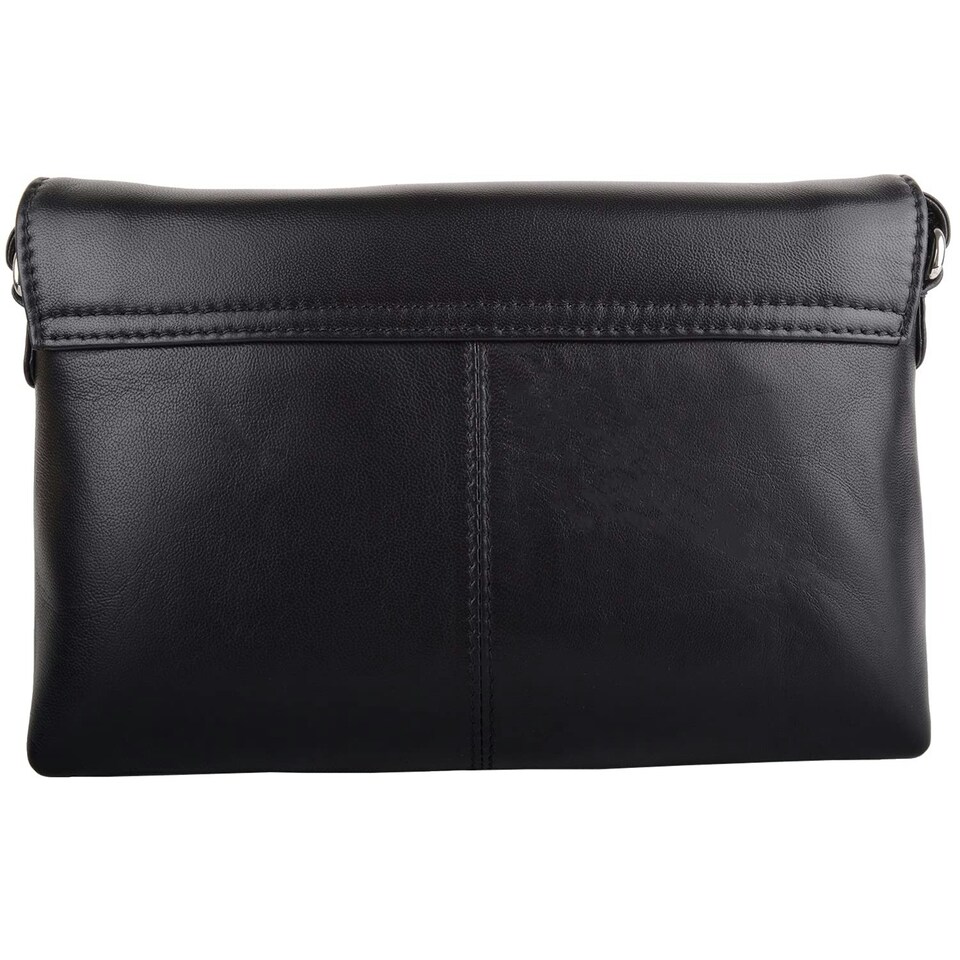 image 1 of Premium Soft Genuine Leather Cross Body Shoulder Bag, Tassel Detail Blue | Slate Blue