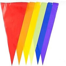 Rainbow Multi Coloured Party Bunting 10m with 20 Pennants