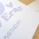 image 3 of 50th Birthday Card - Fiftieth Happy Birthday Era Fifties Elegant Lilac Milestone