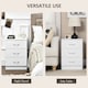 image 10 of HOMCOM Modern 3 Drawers Side Cabinet Wooden Bedside Table White