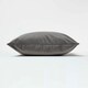 image 4 of Homescapes Grey Velvet Cushion - Bolster 30 x 50 cm Grey