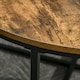 image 8 of HOMCOM Coffee Table Industrial Round Side Table w/ Metal Frame for Living Room 