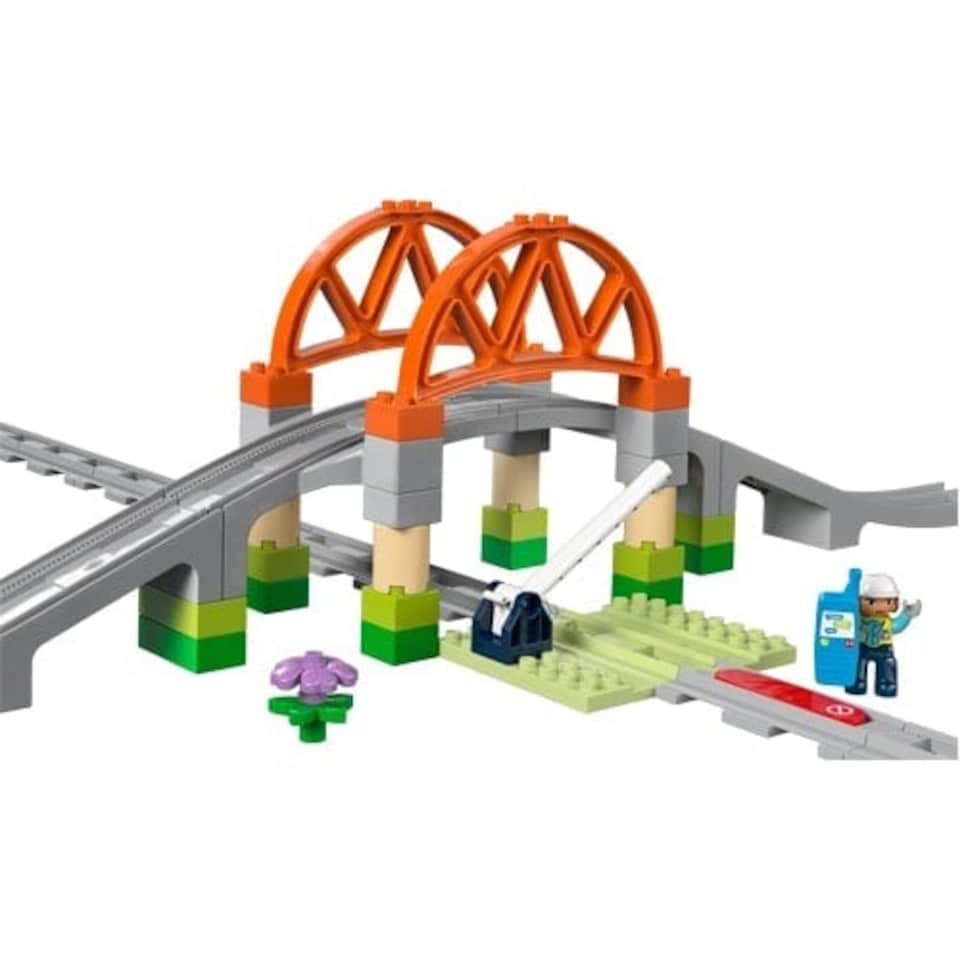 image 1 of LEGO Duplo 10426 Train Bridge and Tracks Expansion Set