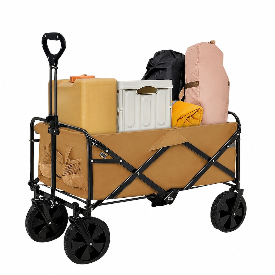 image 1 of Neo Foldable Collapsible Garden Festival Cart - Khaki