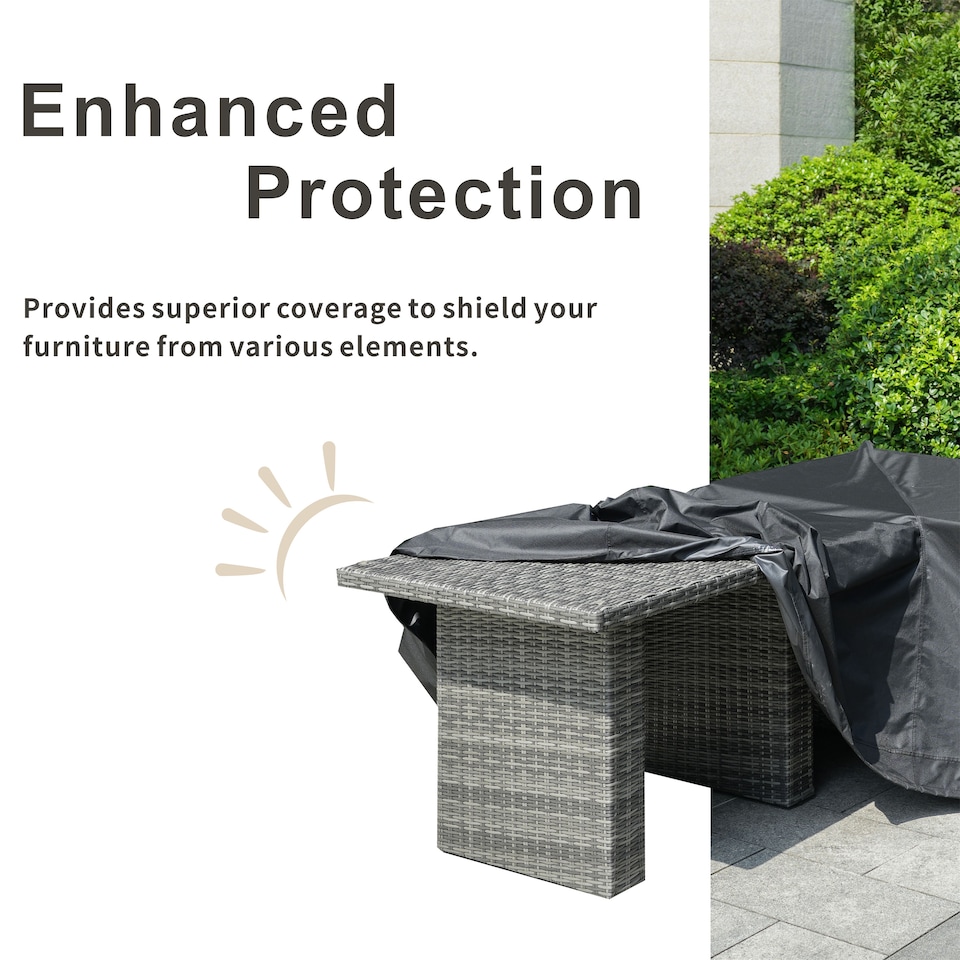 image 1 of Direct Wicker Patio Furniture Cover, 600D Heavy Duty Outdoor Waterproof Furniture Cover